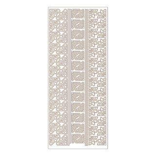 MEYCO - Stickers Décoratifs - Taille de la Feuille 10 x 23cm - Bordures - Or