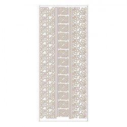 MEYCO - Stickers Décoratifs - Taille de la Feuille 10 x 23cm - Bordures - Or