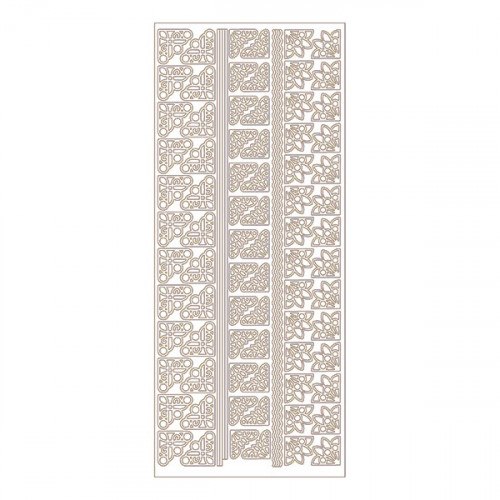 MEYCO - Stickers Décoratifs - Taille de la Feuille 10 x 23cm - Bordures - Or
