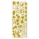 MEYCO - Decorative Stickers - Sheet Size 10 x 23cm - Hearts - Gold