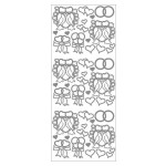 MEYCO - Decorative Stickers - Sheet Size 10 x 23cm - Colombes - Silver