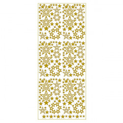 MEYCO - Decorative Stickers - Sheet Size 10 x 23cm - Stars - Gold
