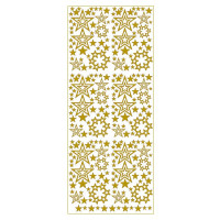 MEYCO - Stickers Décoratifs - Taille de la Feuille 10 x 23cm - Étoiles - Or