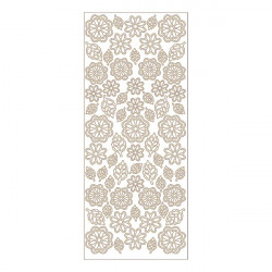 MEYCO - Decorative Stickers - Sheet Size 10 x 23cm - Flowers - Gold