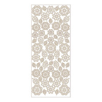 MEYCO - Decorative Stickers - Sheet Size 10 x 23cm - Flowers - Gold