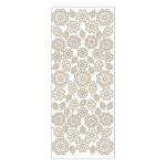MEYCO - Decorative Stickers - Sheet Size 10 x 23cm - Flowers - Gold