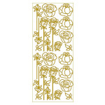 MEYCO - Decorative Stickers - Sheet Size 10 x 23cm - Roses - Gold