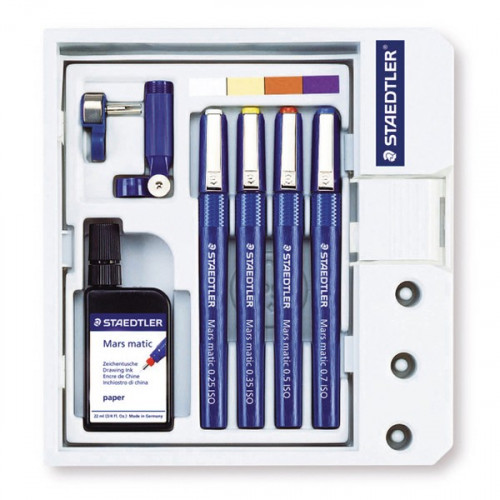 STAEDTLER - Mars® Matic 700 - Stylo Pointe Tubulaire - Coffret 700 S4 M