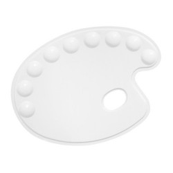 LUKAS - Palette en Plastique avec Cavités - Ovale - 27 x 36cm