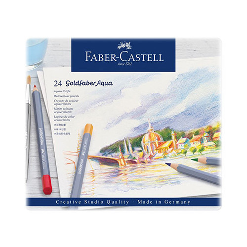 Faber-Castell - Watercolour Pencil Goldfaber Aqua - Tin of 24