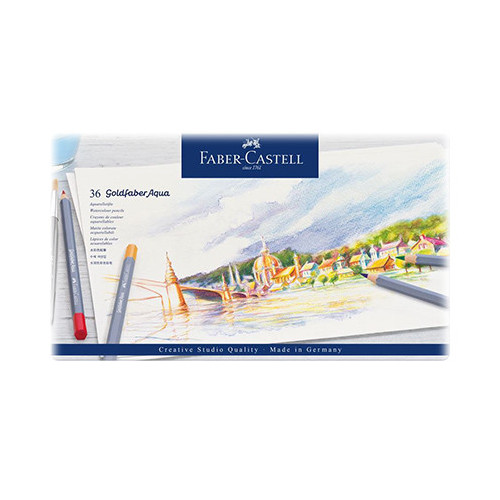 Faber-Castell - Watercolour Pencil Goldfaber Aqua - Tin of 36