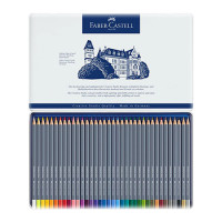 FABER-CASTELL - Goldfaber Aqua - Watercolour Pencils - 36 Colors - Metal Tin