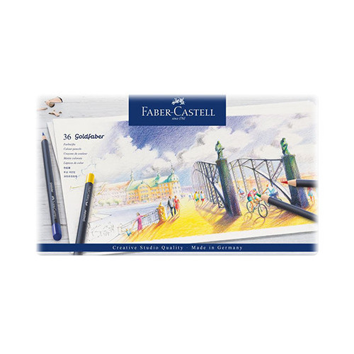 Faber-Castell - Crayon Goldfaber Permanent - Boîte Métal de 36 Pièces