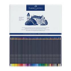 Faber-Castell - Colour Pencil Permanent Goldfaber - Metal Tin of 36