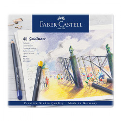 Faber-Castell - Crayon Goldfaber Permanent - Boîte Métal de 48 Pièces