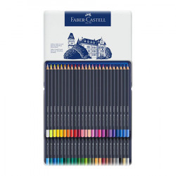 Faber-Castell - Crayon Goldfaber Permanent - Boîte Métal de 48 Pièces