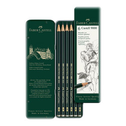 Faber-Castell - Graphite Pencil Castell 9000 - Tin of 6