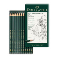 Faber-Castell -  Set de 12 Crayons Graphite Castell 9000 - Set 'Art'