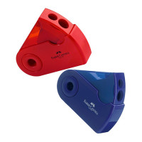Faber-Castell - Taille-Crayon - Double Trou - Rouge ou Bleu