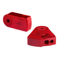 Faber-Castell - Taille-Crayon - Double Trou - Rouge ou Bleu