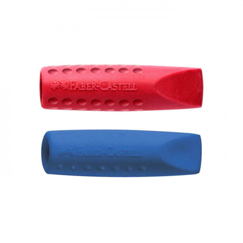 Faber-Castell - Gommes Capuchon - Grip 2001 - Rouge & Bleu