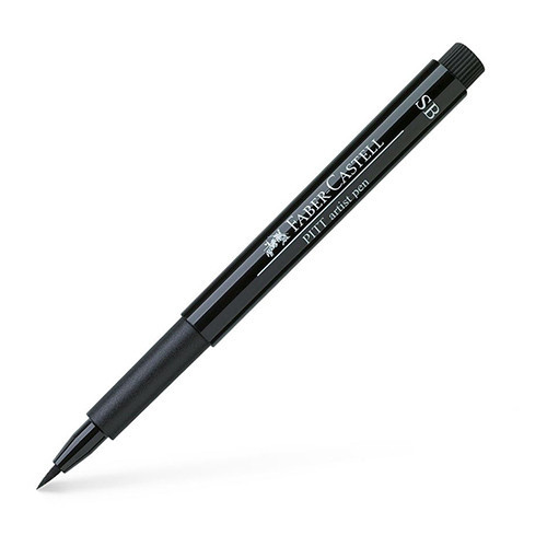 Faber-Castell - Feutre PITT® Artist Pen - Pointe Pinceau Souple (SB) - Noir