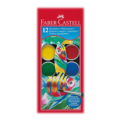 Faber-Castell - Watercolour Paint - Box of 12 Colours