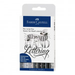 Faber-Castell - Étui de 9 Feutres Pitt Artist Pen - Brush Lettering - Starter Set