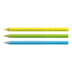 Faber-Castell - Marqueur Textliner Dry Jumbo Grip Néon - 5 Couleurs