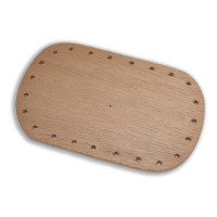 Bottom / Background for Basketry - Plywood - Round Rectangle - 8x13CM