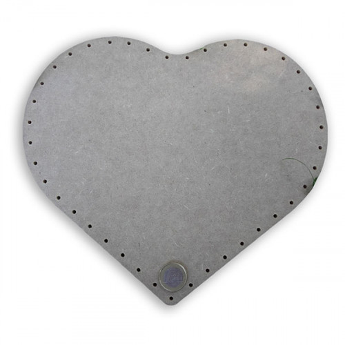 Bottom / Background for Basketry - Plywood - Heart - 16x16CM and 23x26CM