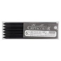 Cretacolor - Boîte de 6 Mines d'Artistes 5.6mm - Fusain - 260 01 - Soft