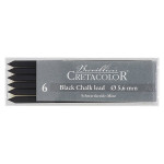 Cretacolor - Box of 6 Artists Leads 5.6mm - Black Pastel