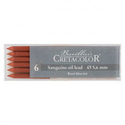 Cretacolor - Box of 6 Artists Leads 5.6mm - Sanguine - Oil