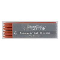 Cretacolor - Box of 6 Artists Leads 5.6mm - Sanguine - Dry