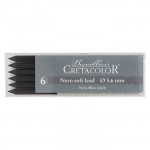 Cretacolor - Box of 6 Artists Leads 5.6mm - Nero - Soft
