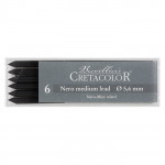 Cretacolor - Box of 6 Artists Leads 5.6mm - Nero - Medium