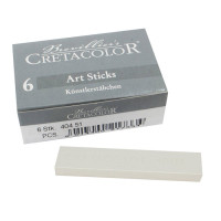 Cretacolor - 6 x Pastel Blanc - En Stick - Sec & Soft