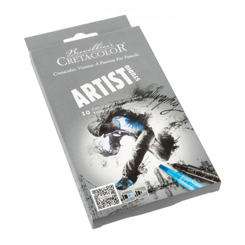 Cretacolor - Box of 10 Calligraphy-Fibretip Pens