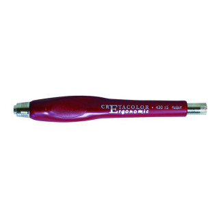 Cretacolor - Lead Holder for 5.6mm Leads - ERGONOMIC - Red - Plastic - With Sharpener
