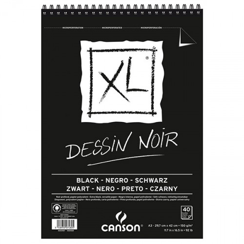Canson® - XL® Black - 40 Sheets - 150 gsm - A3 Size