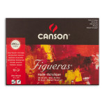 Canson® - Figueras® - Papier pour Huile & Acrylique - Grain Toilé - Bloc de 10 Feuilles - C1C - 24 x 33 cm - 290 g/m²