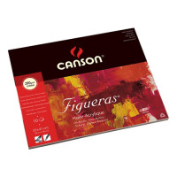 Canson® - Figueras® - Papier pour Huile & Acrylique - Grain Toilé - Bloc de 10 Feuilles - C1C - 33 x 41 cm - 290 g/m²