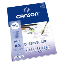 Canson® - Imagine - Mix Media Paper - Block of 50 Sheets - 200 gsm - A3 Size