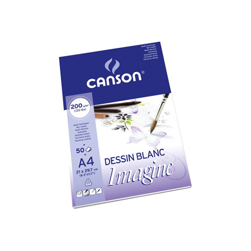 Canson® - Imagine - Mix Media Paper - Block of 50 Sheets - 200 gsm - A4 Size