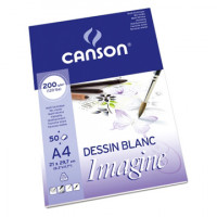 Canson® - Imagine - Papier Mix Media - Bloc de 50 Feuilles - 200 g/m² - Format A4