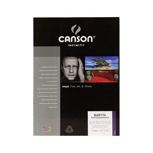 Canson® - Infinity® Baryta Photographique - Satin - 25 Sheets - 310 gsm - A3+ Size