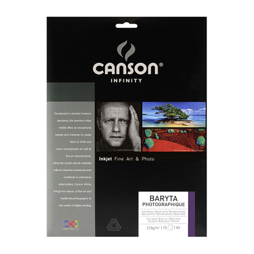 Canson® - Infinity® Baryta Photographique - Satin - 10 Sheets - 310 gsm - A4 Size