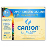 Canson® - Mi-Teintes® VIVES - Pochette de 12 Feuilles - 160 g/m² - 24 x 32 cm