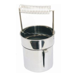 NIDART - Brush Washer Medium - Stainless Steel - 10 x 11 cm